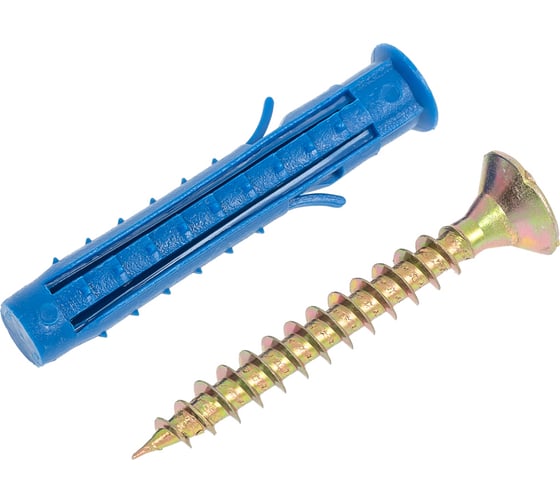 Изображение товара Шуруп саморез 23 БОЛТА 6х45 ЖЦ с дюбелем 8х50, 50 шт AB7106004560N0Ф/B23300805003000ф50