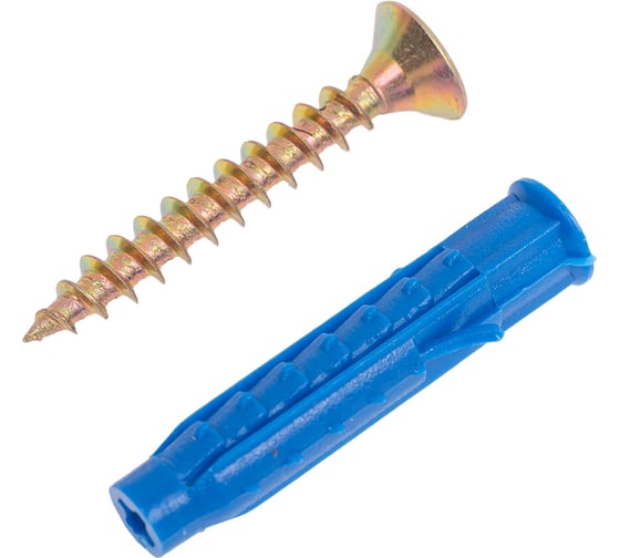 Изображение товара Шуруп саморез 23 БОЛТА 5х35 ЖЦ с дюбелем 6х35, 50 шт B04005003563R07/B23300603506000ф50