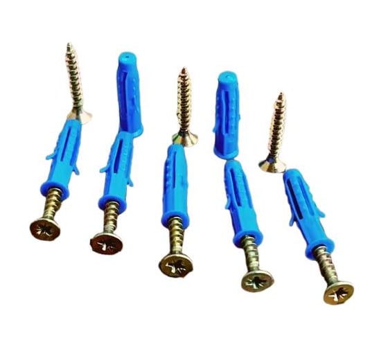 Изображение товара Шуруп саморез 23 БОЛТА 5х30 ЖЦ с дюбелем 6х30, 50 шт. B04005003062007/B23300603006000ф50