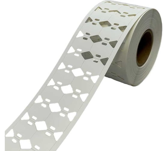 Изображение товара Бирка TAG-T1H-25x10-102C-2-1(40) белая матовая из полиэстера под 1 хомут, 25х10 мм, в рулоне 1000 шт., втулка 40 мм, (аналог WAGO 211-135) МАРКЕРПРОМ mpr01026