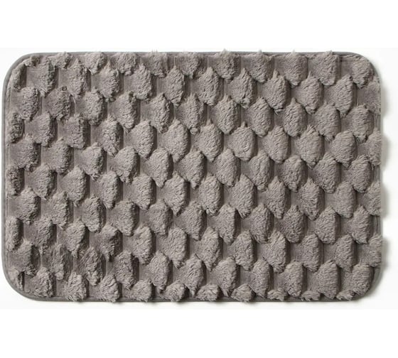 Изображение товара Коврик для ванной Этель Ромбы, светло-серый, 40x60 см 10516168