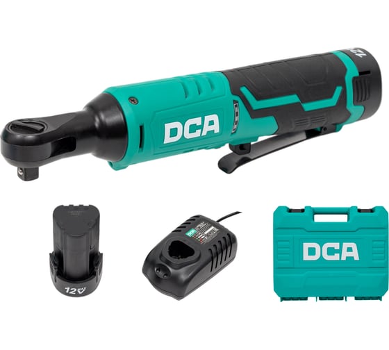 Изображение товара Аккумуляторная трещотка (угловой гайковерт) DCA 2 АКБ 2 А*ч, в кейсе ADPB02-10 (TYPE EK)