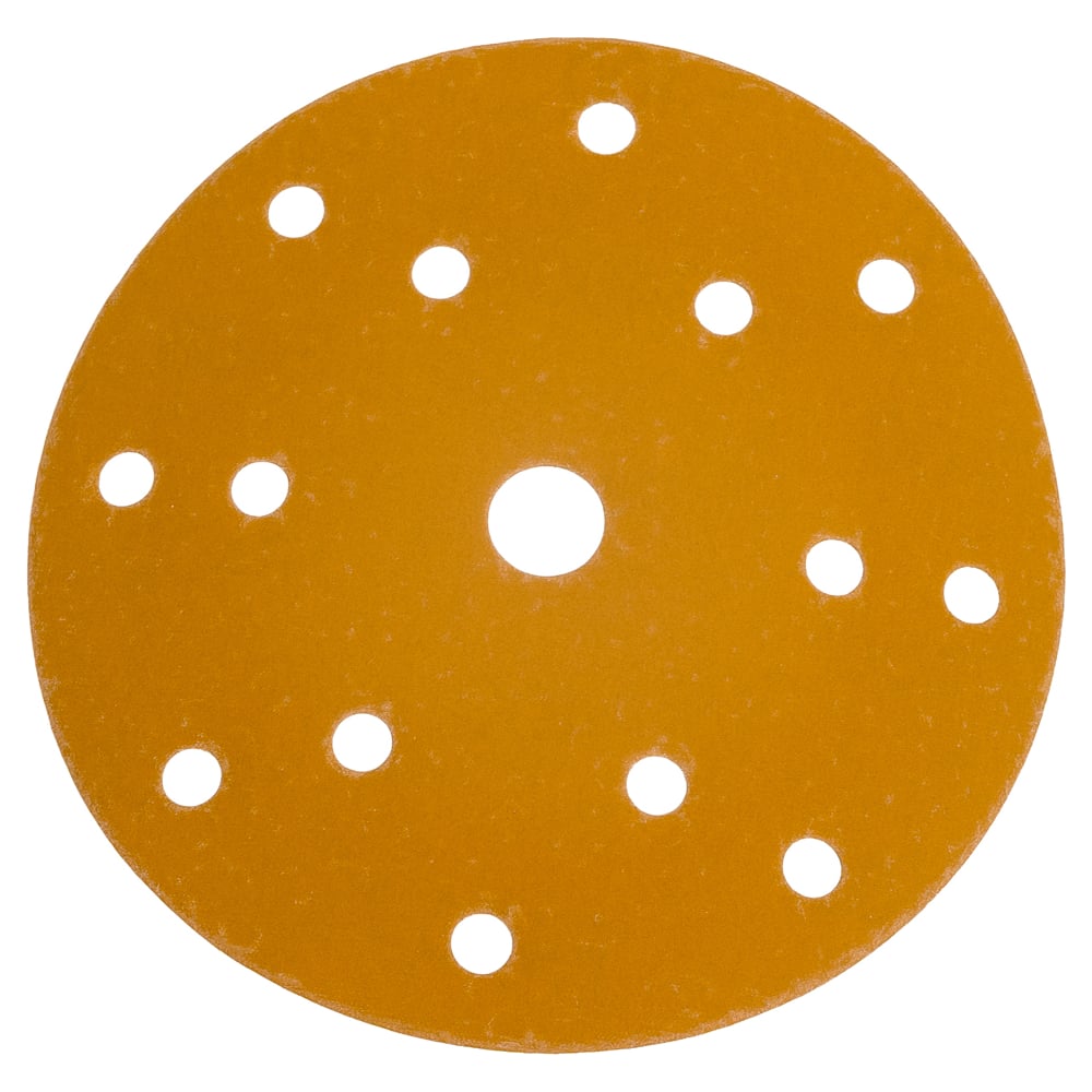 Изображение товара Самозацепляемый круг GOLD 150 мм 15 отверстий P400 для шлифовки и обработки материалов