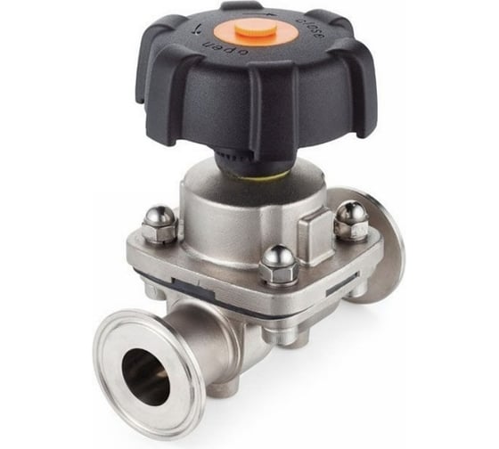 Изображение товара Мембранный клапан TITAN LOCK нержавеющий 316 типа clamp-clamp, DN65 DIN TL65DVCLSS