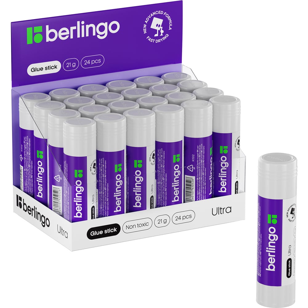 Изображение товара Клей-карандаш Ultra, упаковка из 24 шт., 21 г Berlingo