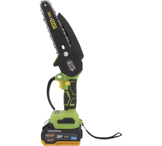 Изображение товара Пила цепная аккумуляторная PROCRAFT АКБ 20В 2Ач+ЗУ, 6'' 15 см, 2 шины+ 2 цепи PKA22Li