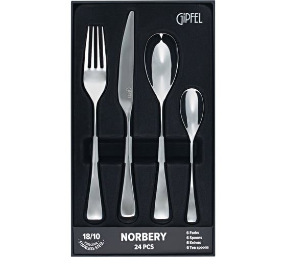 Изображение товара Набор столовых приборов Gipfel Norbery 24 предмета 52571
