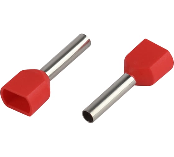 Изображение товара Наконечник гильза ЭРА NO-225100 (двойной) НШвИ(2) 1,0-10 с изолированным фланцем (упаковка 50 шт.) Б0063340