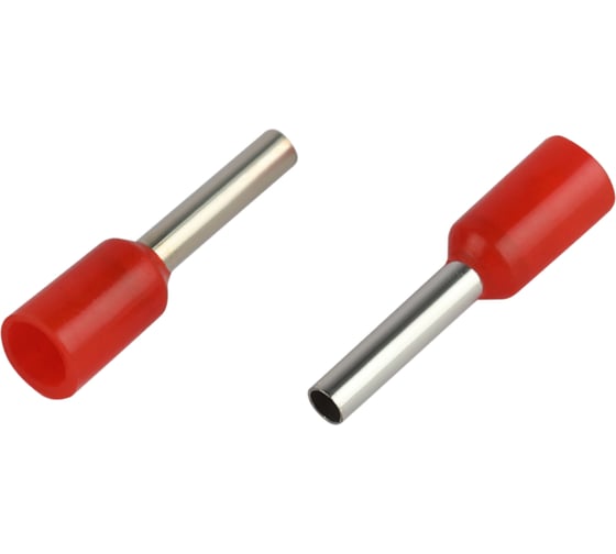 Изображение товара Наконечник гильза ЭРА NO-22561 НШвИ 1,0-8 с изолированным фланцем (упаковка 500 шт.) Б0063418