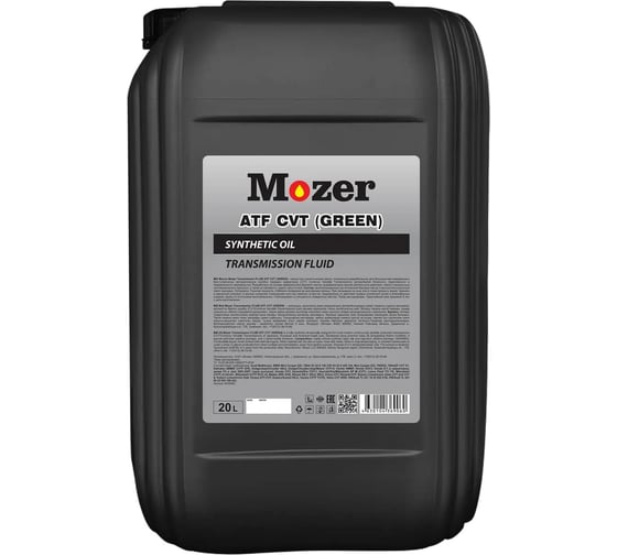 Изображение товара Трансмиссионное масло Mozer TRANSMISSION FLUID ATF CVT (GREEN), канистра 20л 4639060