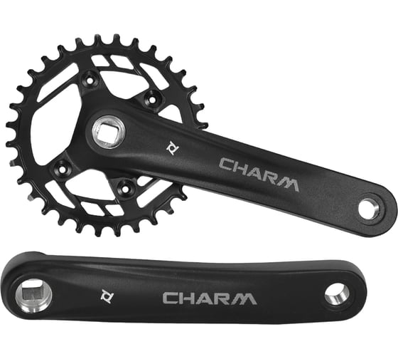 Изображение товара Система PROWHEEL CHARM-FDO4S-B-32T 175 мм, AL-6061-T6, CHAINLINE:50 мм, под квадрат, черный H000017499