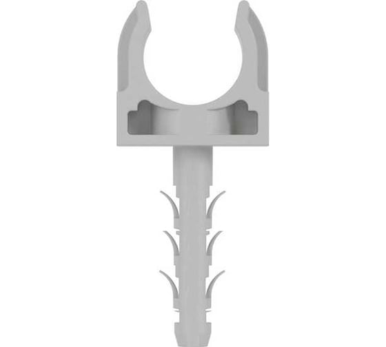 Изображение товара Клипса для трубы VIVALDO d20 мм, с дюбелем 6 мм, белый, 15 шт ШГ111152