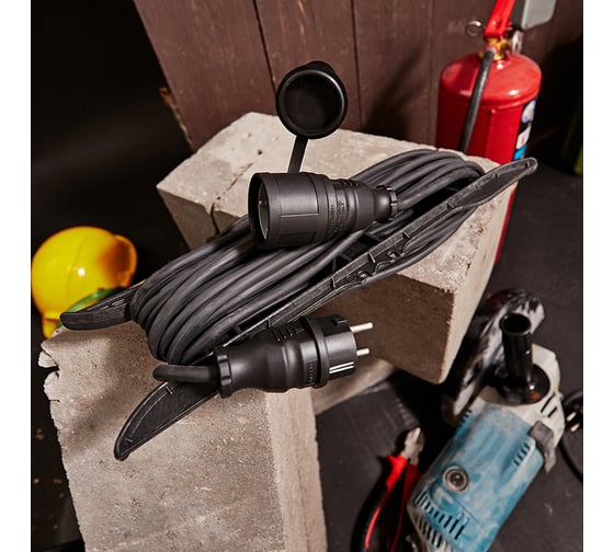 Изображение товара Удлинитель шнур на рамке REXANT КГ 3х1.5, 10 м, морозостойкий, с/з, 16 А, 3500 Вт, IP44 11-7077