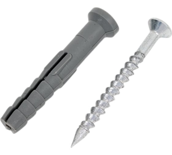 Изображение товара Потайной дюбель с шурупом 23 БОЛТА  6x40 первичка, 100 шт. B21100604062K00ф100