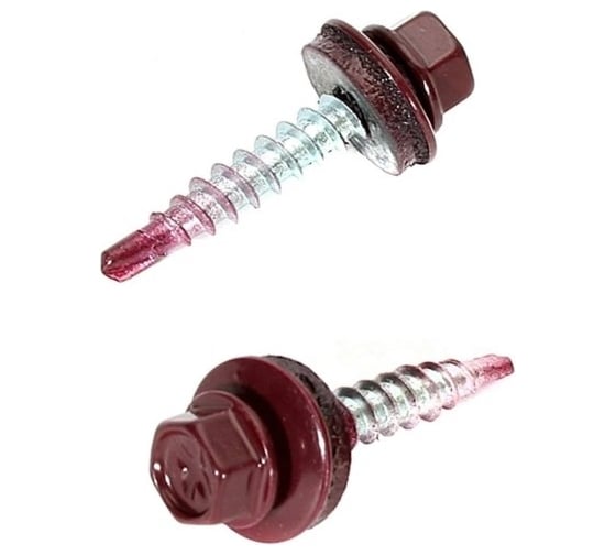 Изображение товара Саморез кровельный 23 Болта 4,8x70 мм, винно-красный RAL3005, 50 шт. B03104807035235