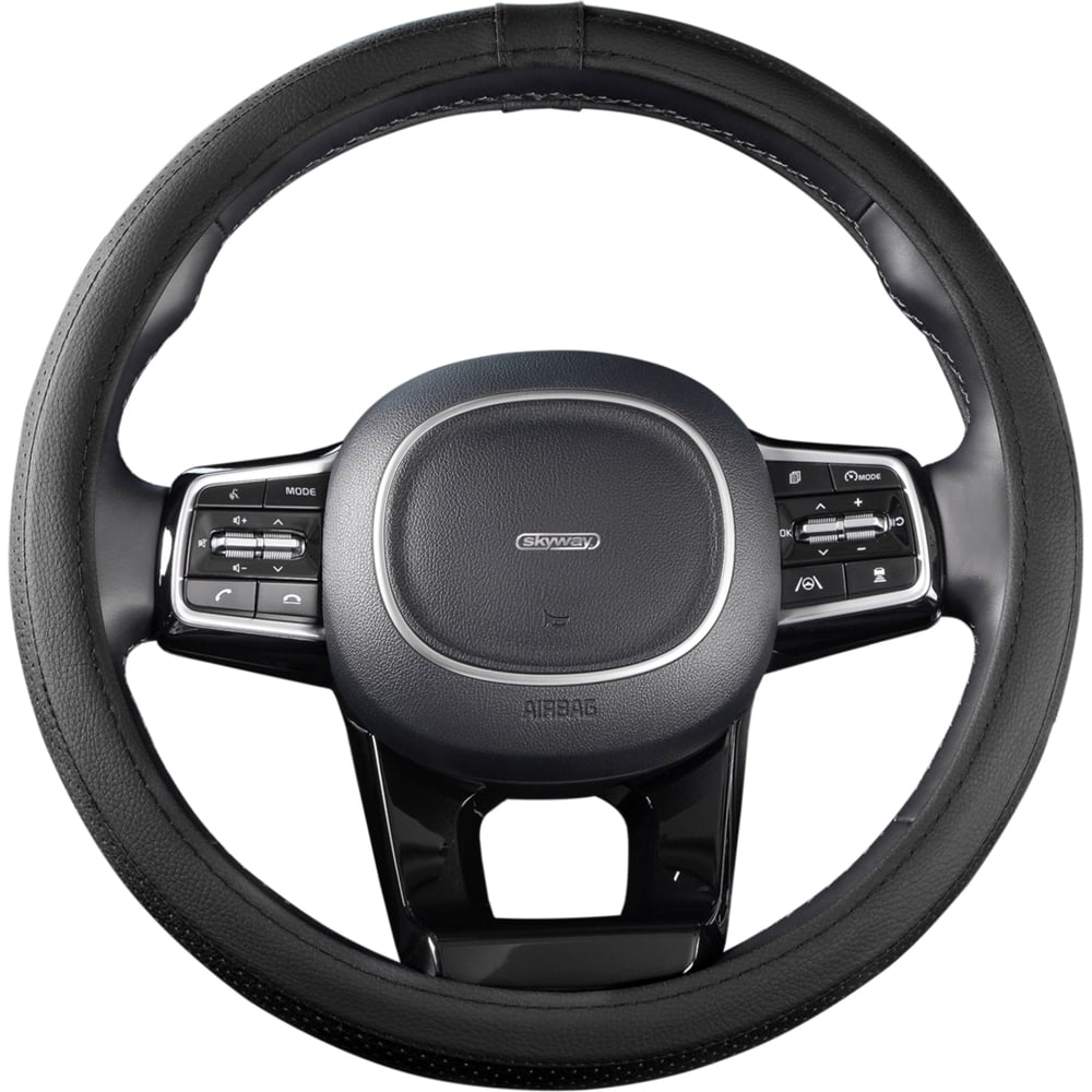 Изображение товара Оплетка SKYWAY Standart-2 М черная экокожа