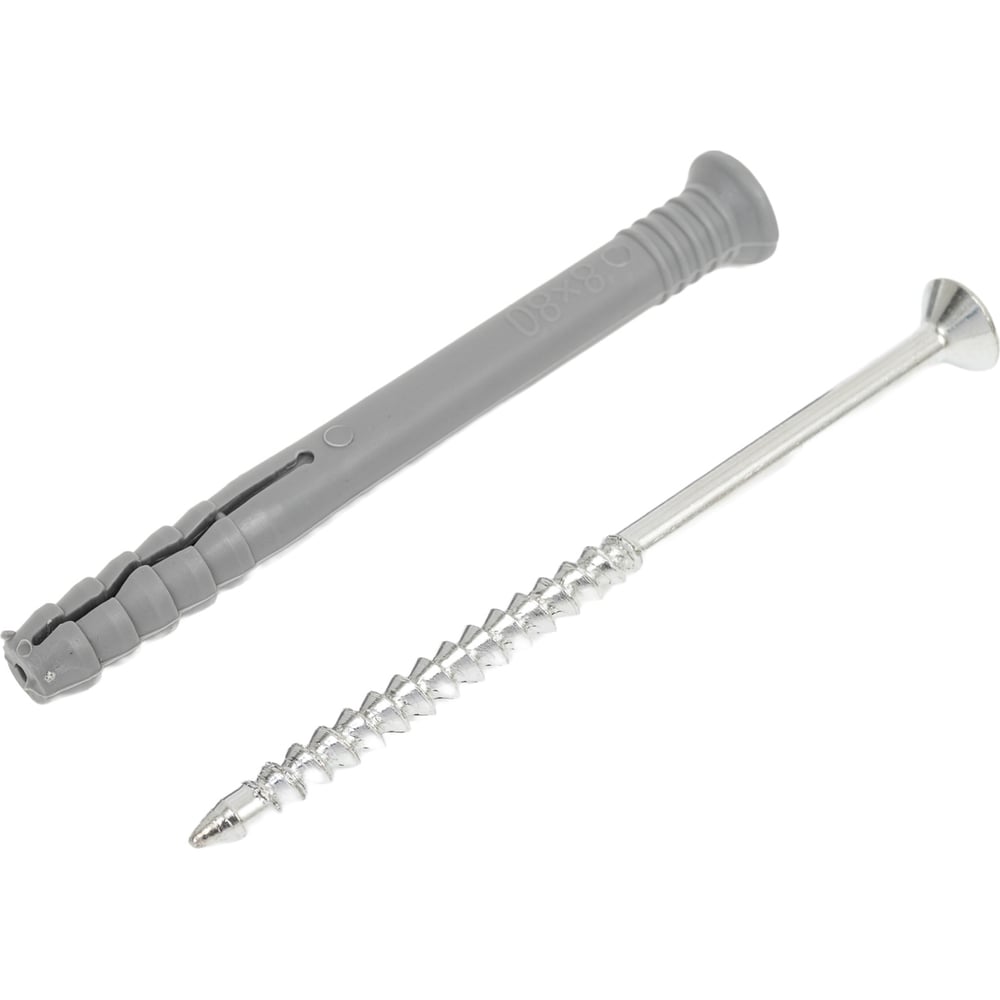 Изображение товара Потайной дюбель с шурупом 8x80 50 шт для бетона и кирпича