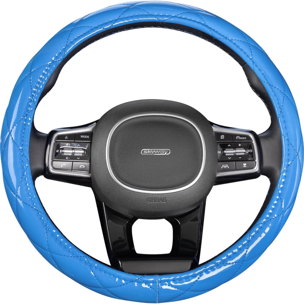 Изображение товара Оплетка SKYWAY Luxury-5 M синяя с прострочкой полиэстер 37-39 см