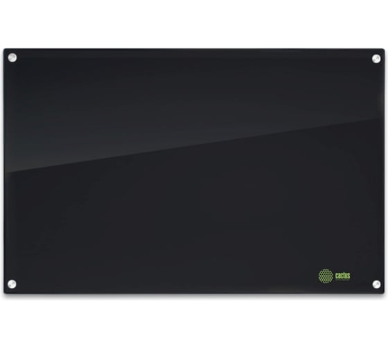 Изображение товара Доска стеклянная Cactus CS-GBD-120x150-BK-TM сквозное крепление стеклянная черный 120x150 см 2013281