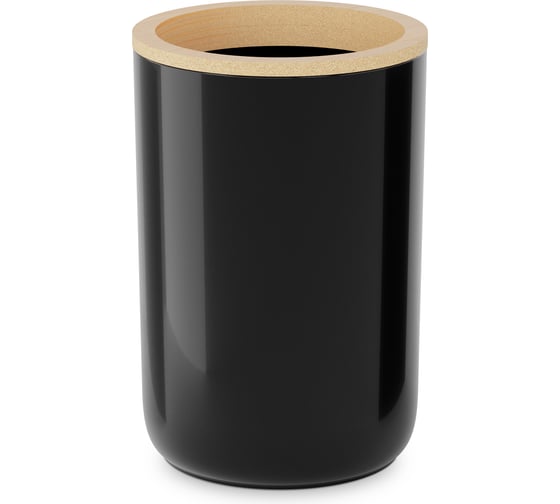 Изображение товара Стакан для зубных щеток Альтернатива Бамбук, черный М9025