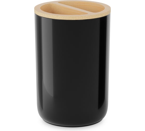 Изображение товара Подставка для зубных щеток Альтернатива Бамбук, черный М9026