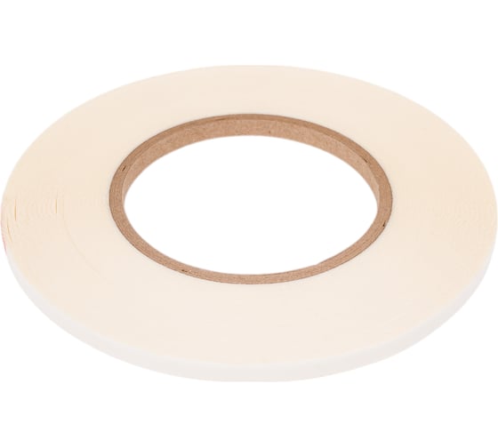 Изображение товара Двусторонняя клейкая лента Биком на нетканой основе, 6 мм, 50 м, толщина 160 мкм 345754