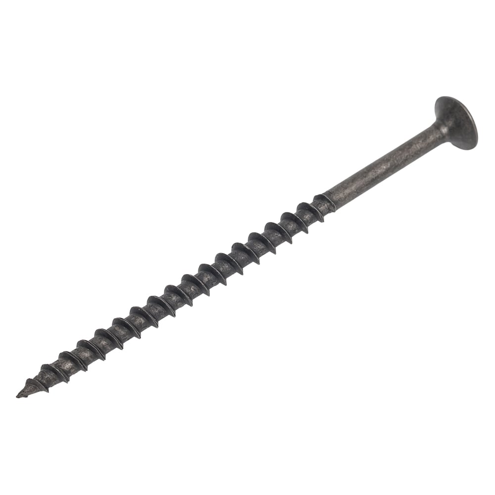 Изображение товара Саморез по дереву 4,2x75 мм крупная резьба черный крестообразный шлиц фосфатированная поверхность