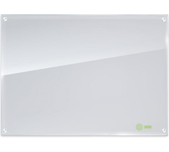 Изображение товара Доска стеклянная Cactus CS-GBD-90x120-WT-TM сквозное крепление белый 90x120 см 2013297