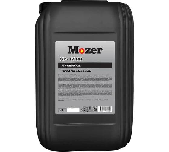 Изображение товара Трансмиссионное масло Mozer TRANSMISSION FLUID ATF SP-IV RR, канистра 20л 4638629