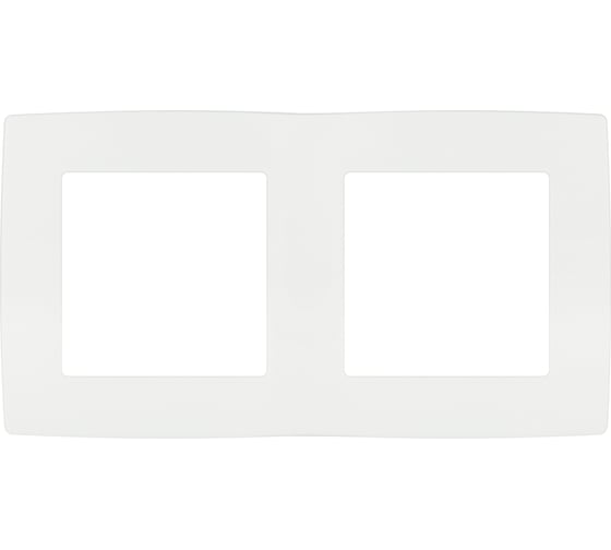 Изображение товара Рамка для розеток и выключателей ЭРА Серия 12 12500201М на 2 поста, белый матовый Б0065736