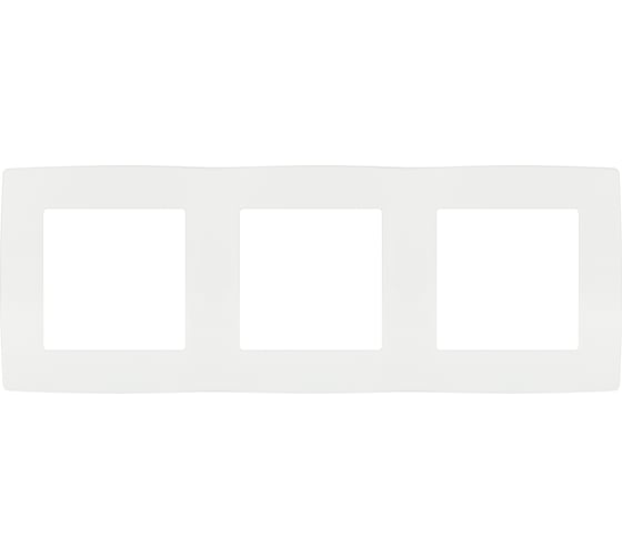 Изображение товара Рамка для розеток и выключателей ЭРА Серия 12 12500301М на 3 поста, белый матовый Б0065738