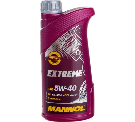 Изображение товара Синтетическое моторное масло MANNOL EXTREME 5W40 1 л 1020