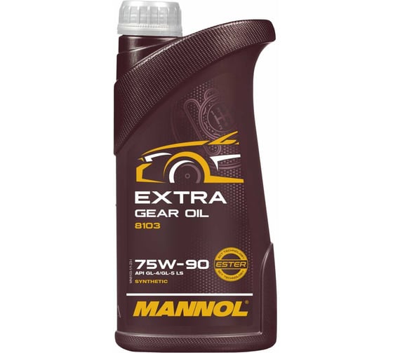 Изображение товара Синтетическое трансмиссионное масло MANNOL EXTRA GETRIEBEOEL 75W90 1 л 1304