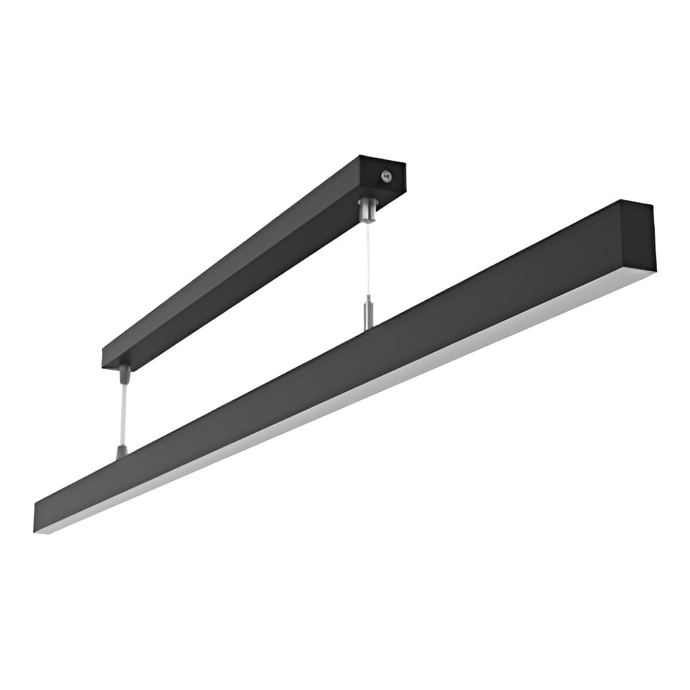 Светодиодный светильник подвесной VARTON Qubo-line 1260x20x40 мм 25 Вт 3000 К с рассеивателем опал RAL9005 черный муар V1-R0-90226-30000-4002530