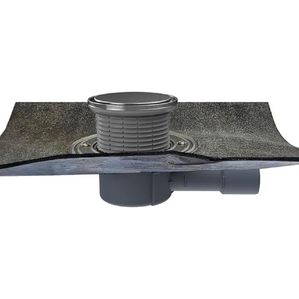 Изображение товара Трап с сухим сифоном HL Primus blue, с полимербитумным полотном, круглая решетка 133, DN40/50 HL 510HPrblueR