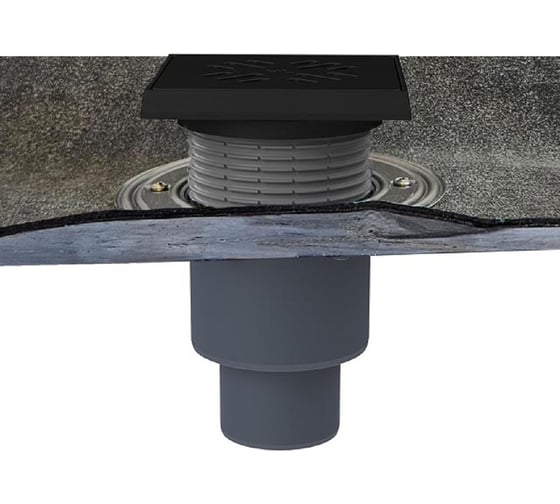 Изображение товара Трап с сухим сифоном HL Primus blue, с полимербитумным полотном (решетка чугунная), DN50/75/110, 310HPrblueG HL 310HPrblueG