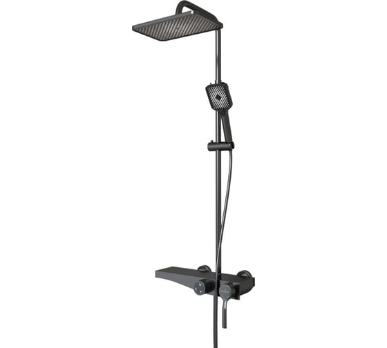 Изображение товара Душевая система MIXLINE 35к ML2430 излив лейка 3 позиции+лейка тропический душ, графит 554233