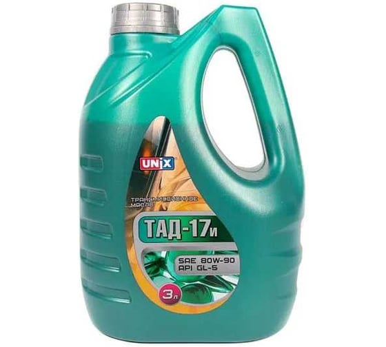 Изображение товара Трансмиссионное масло UNIX ТАД-17 SAE 80W-90 API GL-5, канистра 3л 4600671