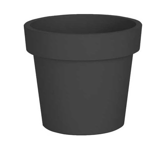 Изображение товара Кашпо Ola Dom LOFT пластик, 95 л, антрацит, d590 cm, d590 cm, h520 мм 071236
