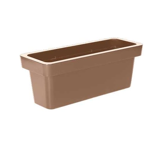 Изображение товара Кашпо Ola Dom LOFT пластик, прямоугольное, 50 л, мокко, d800 см, d300 см, h300 мм 071402 071403