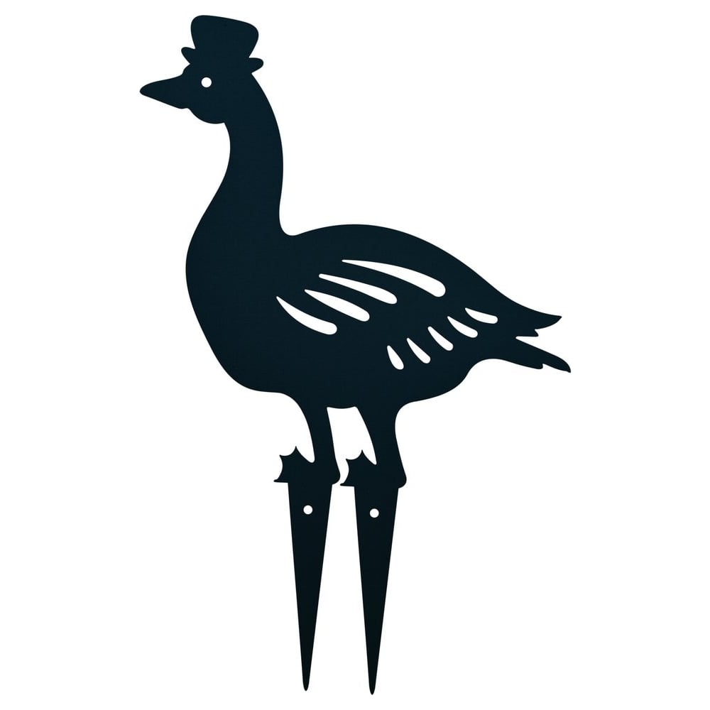 Изображение товара Садовая фигурка Гусак МУЛЬТИДОМ из металла 24.5х39 см для украшения сада