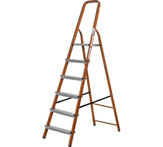 Изображение товара Стремянка Новая Высота сталь, алюминий 6 ступеней коричневая 1130106-051