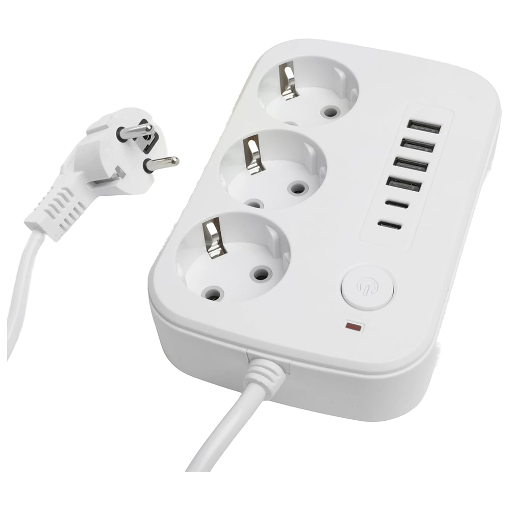 Изображение товара Удлинитель STEKKER 3-местный с USB 3 м, 250В, 10А