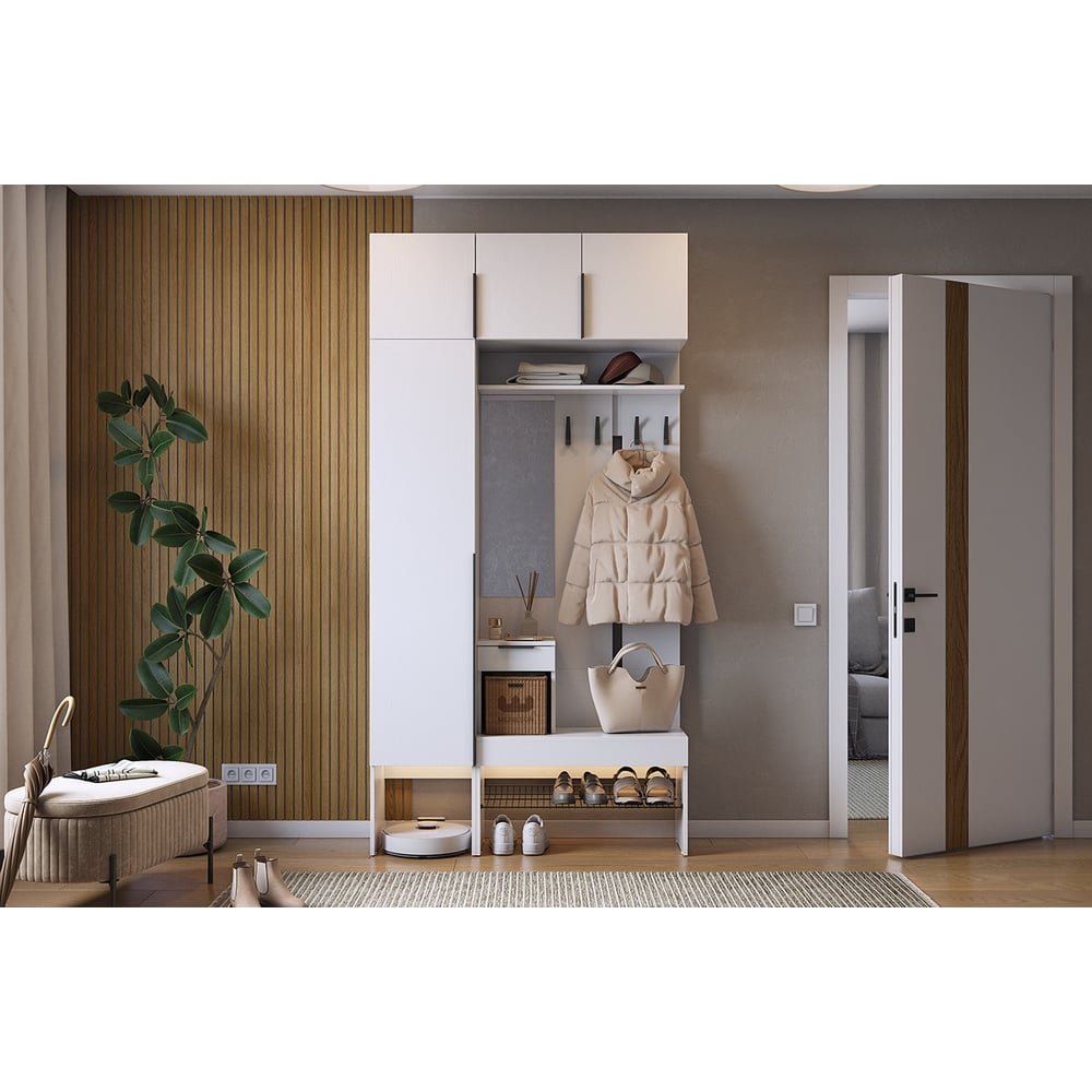 Изображение товара Прихожая ИП Щербаков А.Н. Баско К4 (белое дерево)