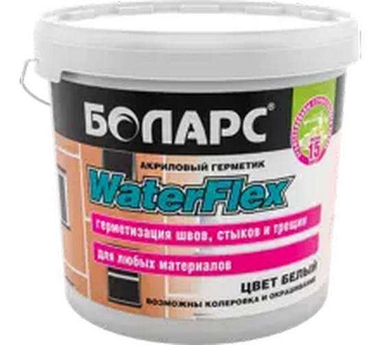 Изображение товара Герметик акриловый БОЛАРС Waterflex 3 кг 00000044555