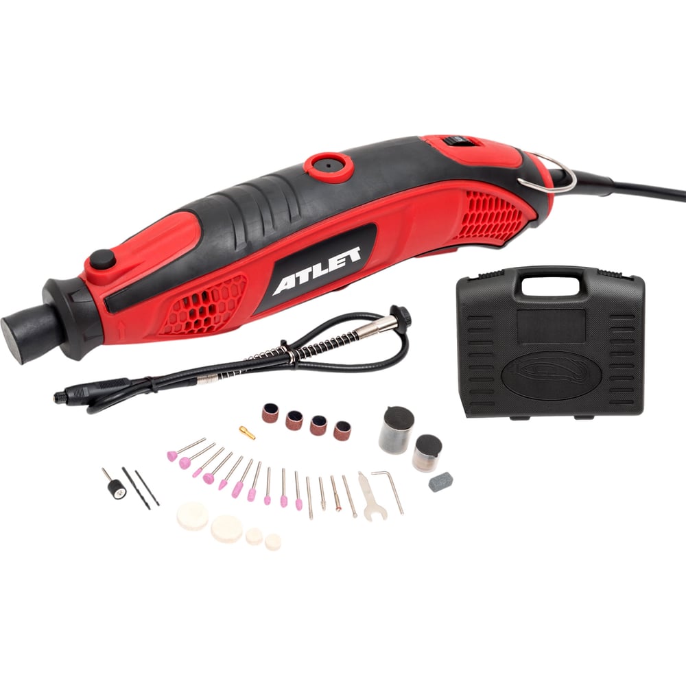 Изображение товара Профессиональный гравер ATLET PDM170N с кейсом, 86 предметов, мощность 170 Вт