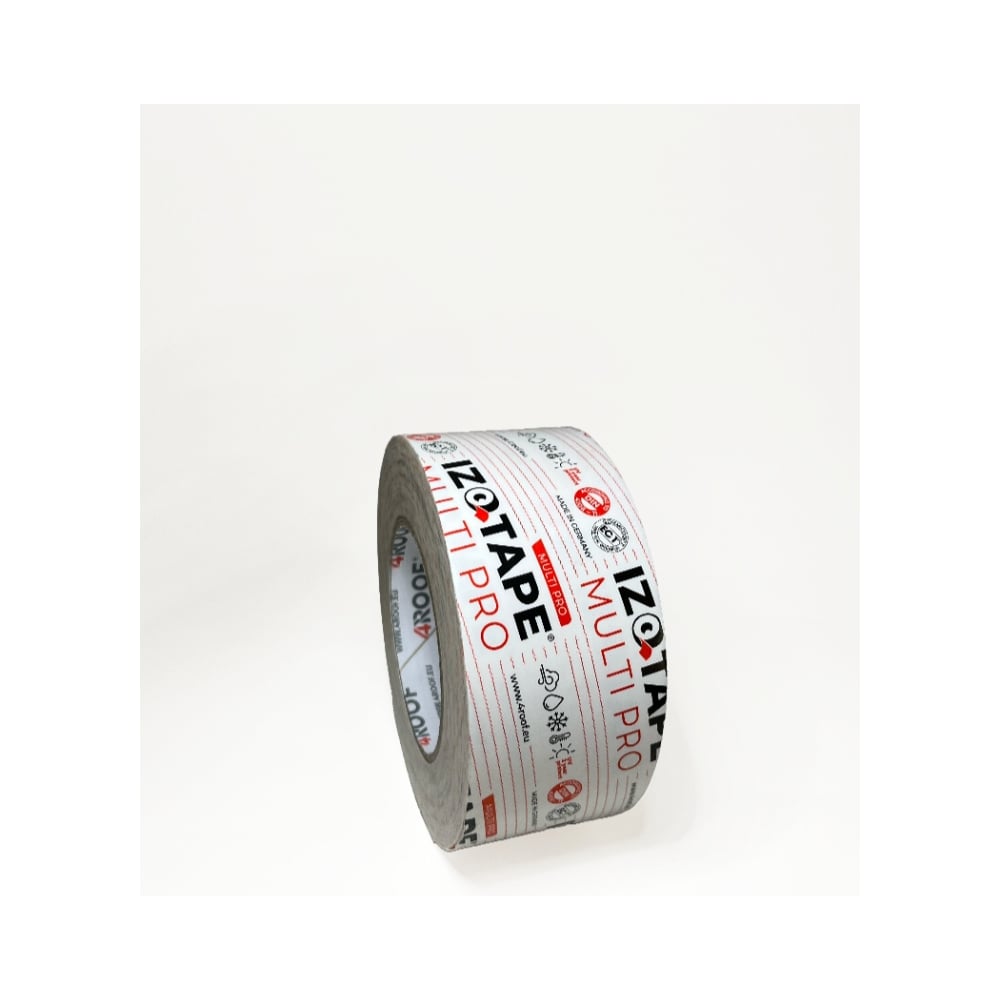 Изображение товара Мультифункциональная лента 4Roof IZOTAPE MULTI PRO односторонняя клейкая лента для наружных и внутренних работ, 60 мм х 25 м, белая, 10 шт/уп 118700