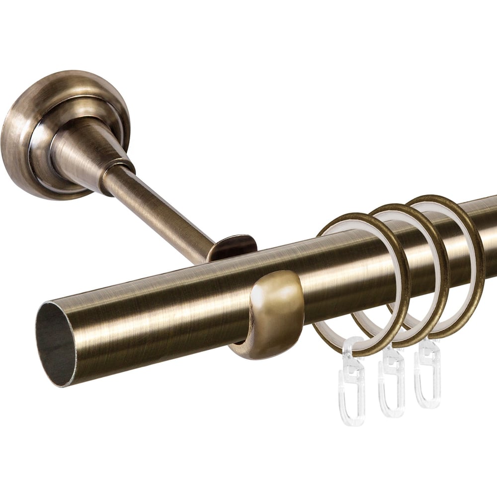 Изображение товара Карниз металлический ООО АС Март Грейс D25Г, антик, 2,4 м, в упаковке 4812634009566