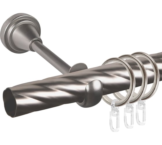 Изображение товара Карниз металлический ООО АС Март Грейс D25К, сатин, 1,8 м, в упаковке 4812634009726