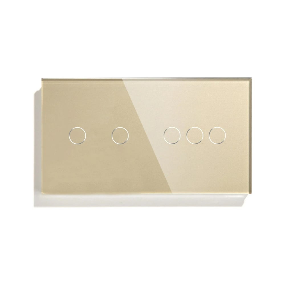 Изображение товара Сенсорный выключатель Vell золотой 2 поста и 2+3 клавиши встроенный